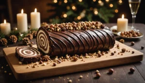 buche de noel chocolat noisette