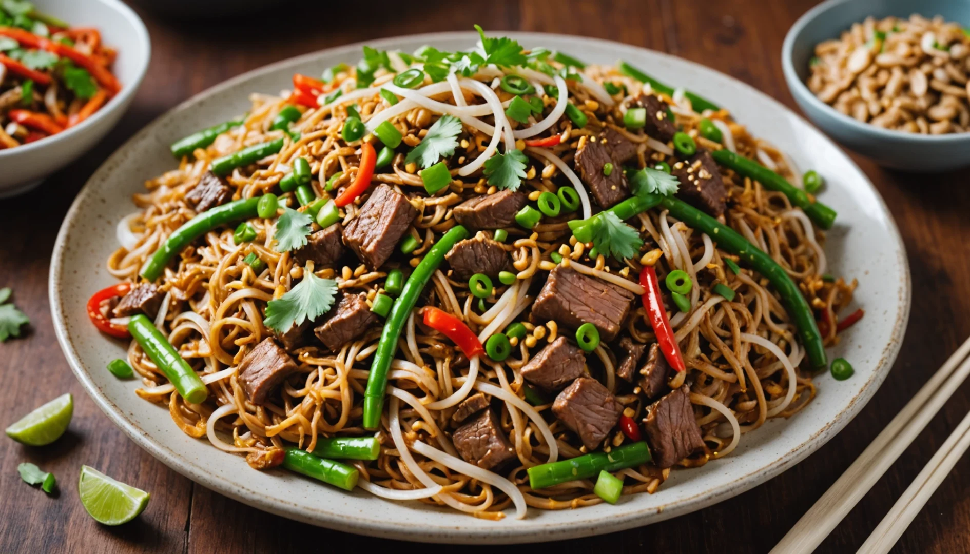 recette pad thai au boeuf