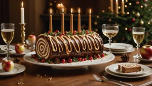 bûche caramel beurre salé pomme