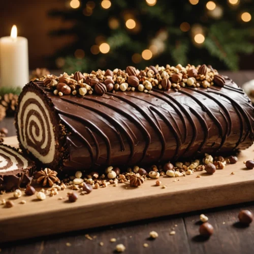 buche de noel chocolat noisette