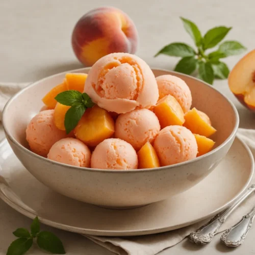 sorbet peches sans sorbetiere