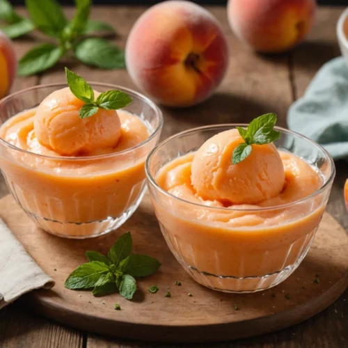 sorbet peches sans sorbetiere